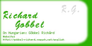 richard gobbel business card